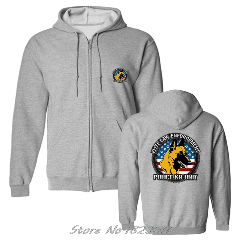 

Autumn Winter Men Funny Fleece Hoody Hoodie Police K9 Unit Belgian Malinois Cosplay Sweatshirt Hip Hop Jacket Tops Harajuku