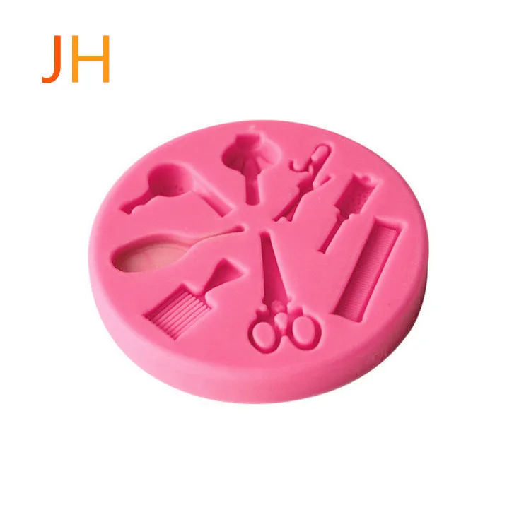 Hairdressing tools hair dryer scissors comb mirror silicone sugar cake
