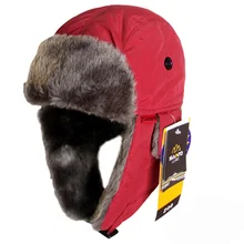 2016 Super Warm Bomber Hats Ushanka Russian Leifeng Hat Faux Fur Winter Snow Ski Hats Sports Outdoor Windproof Flaps Cap Unisex