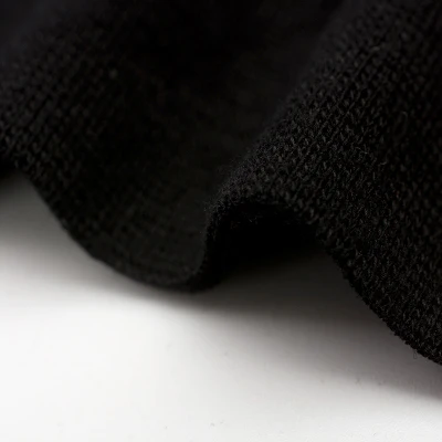 40*160 см тонкая эластичная трикотажная ткань из хлопка и спандекса для обрезки спортивных поясов/манжет/подола/воротника - Цвет: black