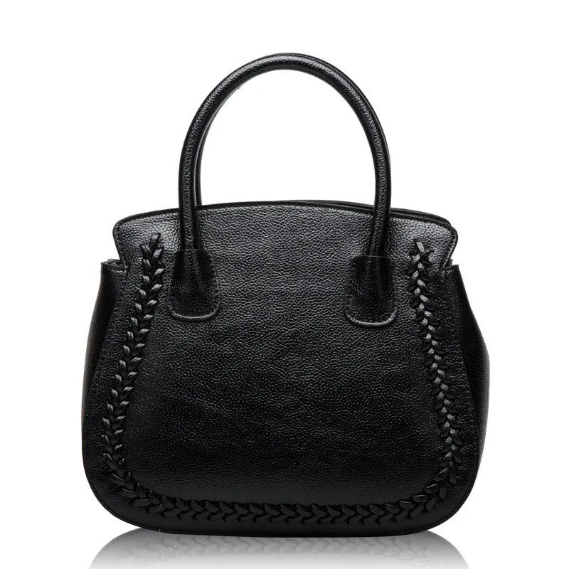 Women's new fashion Litchi pattern leather handbags Leather shell-zipper shoulder diagonal bags