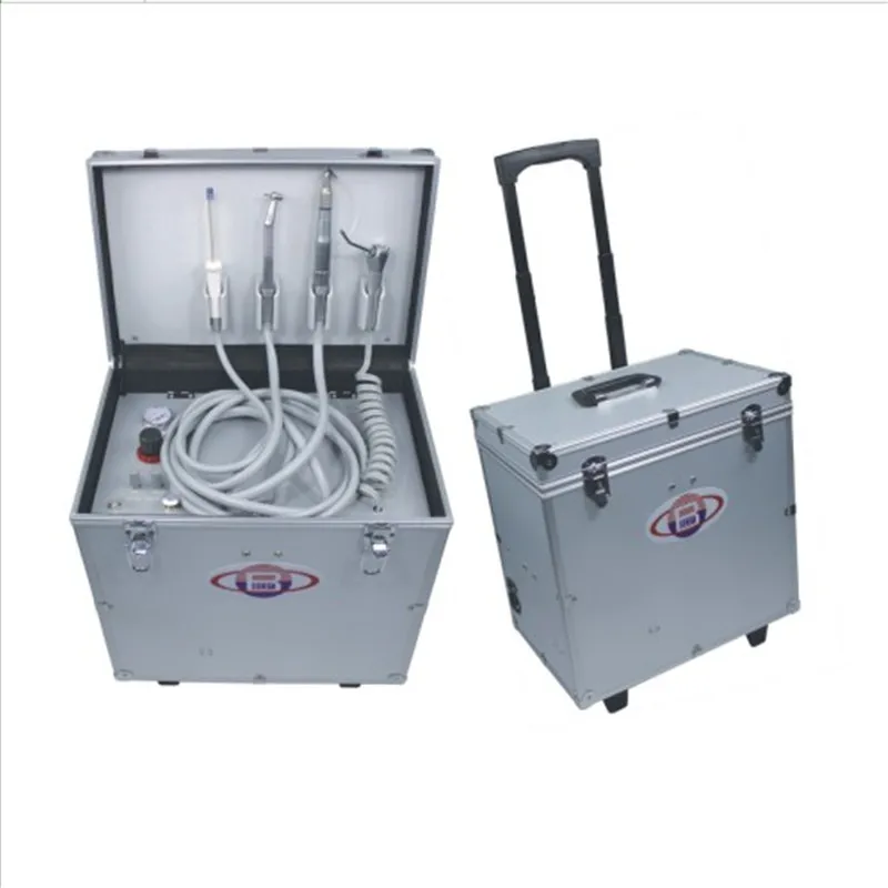 

New Model High Quality Portable Dental Unit with Three Way Syringe, Oilless Air Compressor
