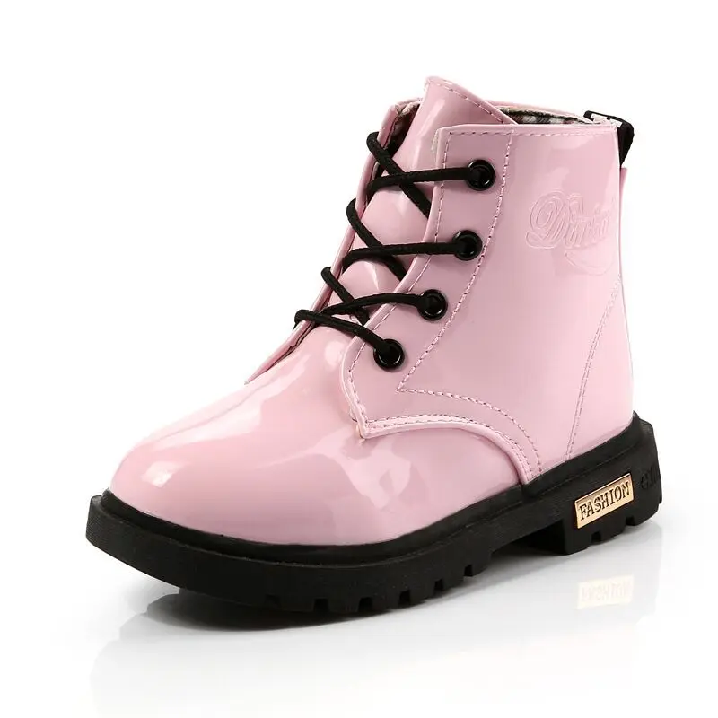 2019 New Winter Children Shoes Rain Boots Kids PU Leather Waterproof Martin Boots Kids Snow Boots Brand Girls Boys Rubber Boots 2019 New Winter Children Shoes Rain Boots Kids PU Leather Waterproof Martin Boots Kids Snow Boots Brand Girls Boys Rubber Boots