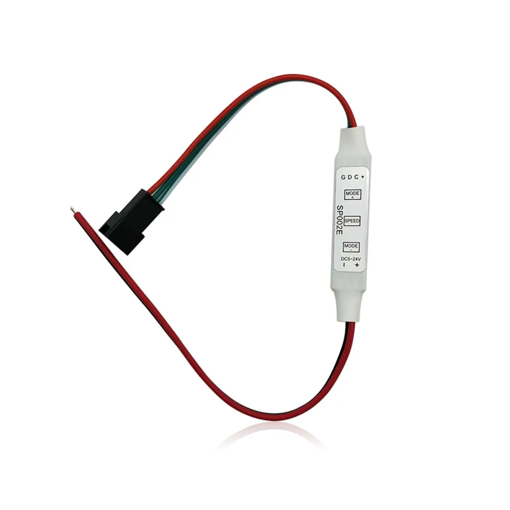 Светодиодный контроллер 3 ключа DC5V-24V мини пиксельный регулятор света 2pin для WS2812B WS2811 WS2812 светодиодный пиксель полосы света разъем модуля