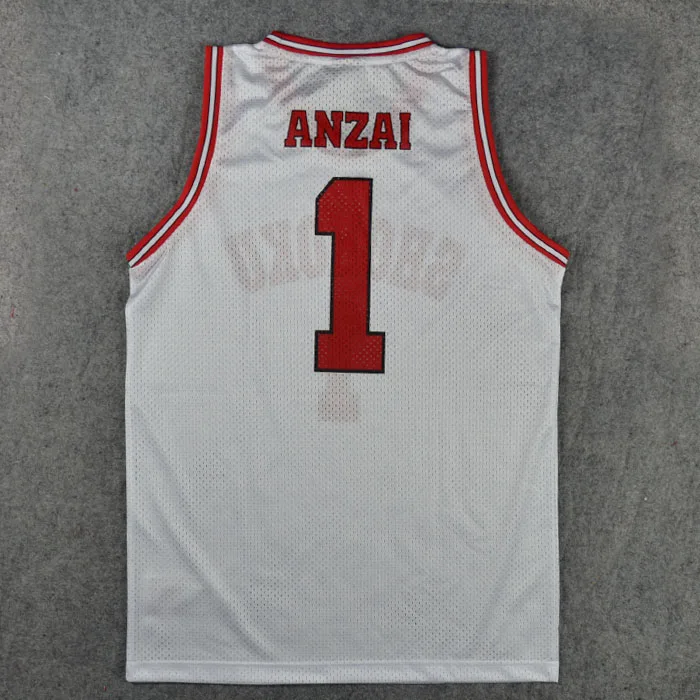 مدرسة shohoku فريق جيرسي قمم قميص 1-15 sakuragi hanamichi الرياضة ارتداء موحد slam دونك تأثيري الحجم ml xl xxl
