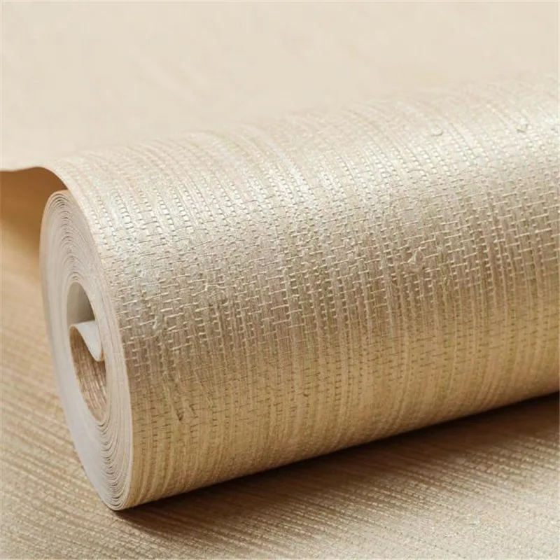 Straw Silver PVC Wallpapers Beige Plain Luxury Modern Wall Papers Rolls  Metallic Gold Wallpapers for Living Room Sofa Home Decor