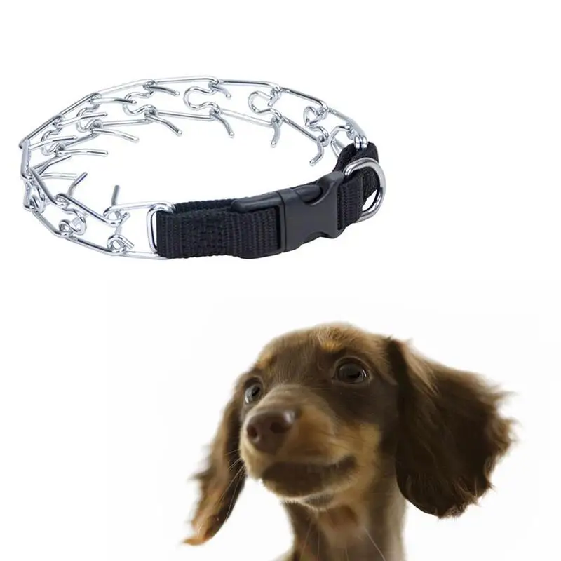 

1pc Adjustable Strap Buckle Dog Collar Stainless Steel Training Pet Dog Chain Choke Collar For Small Medium Large Dogs Dropship
