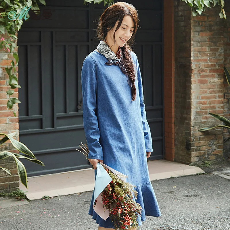 INMAN Women Spring Embroidered Linen Dress INMAN Women Spring Embroidered Linen Dress