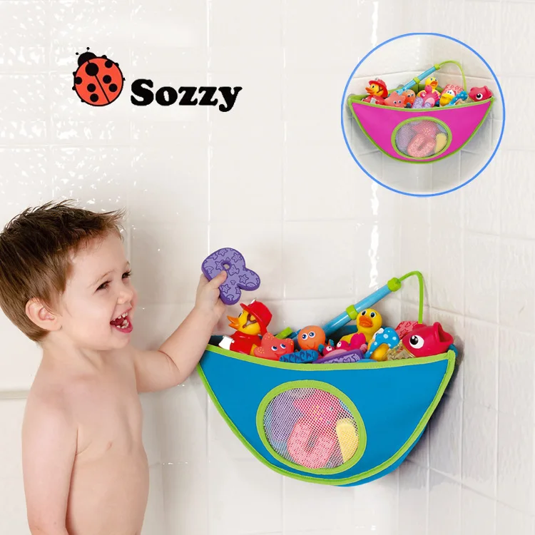 38cm Baby care Home decoration Corner Bath Toy Storage Baby Kids Bath Containers Waterproof Toy Hanging Storage Bag vacuum bags