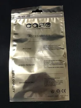 

Hot 12*21cm Plastic zipper gold Clear Self Seal Retail Packaging Poly pp Bag for iPhone7 plus 6s Samsung s7 s8 case Package Bags
