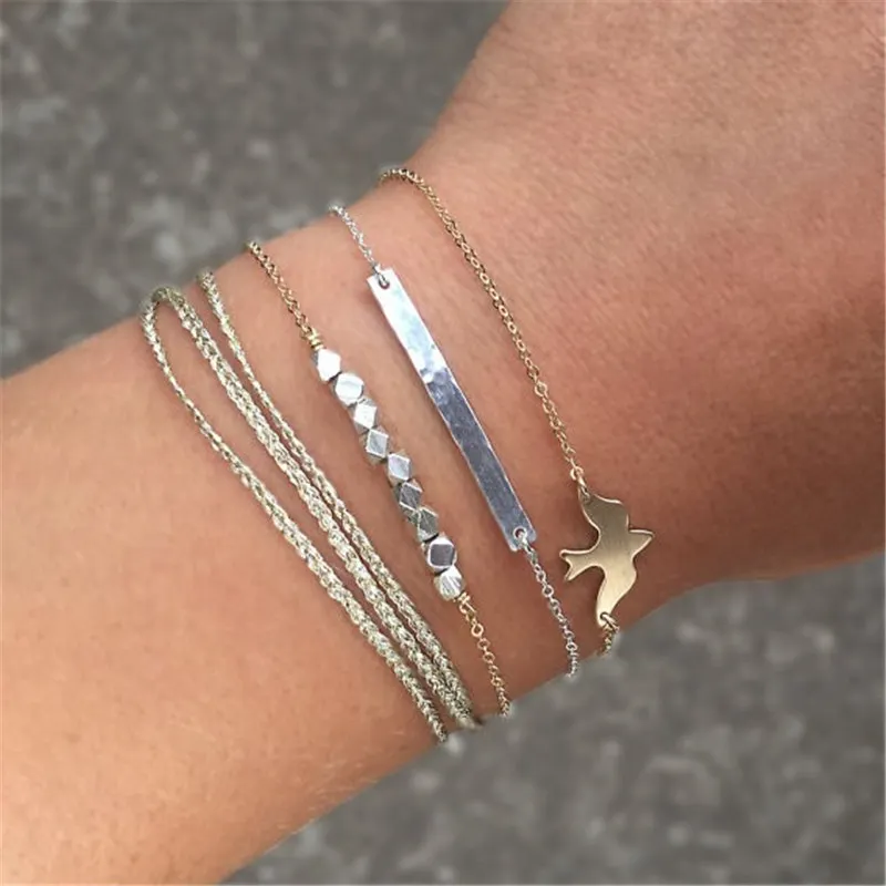 

Fashion pigeon Charm Bracelets Summer For Women Boho Vintage Chain Bracelet Party Jewelry Wholesale