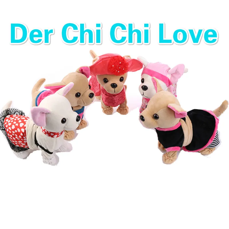 Рождественская собака Der Chi LOVE электронная пение прогулка музыкальный плюшевый