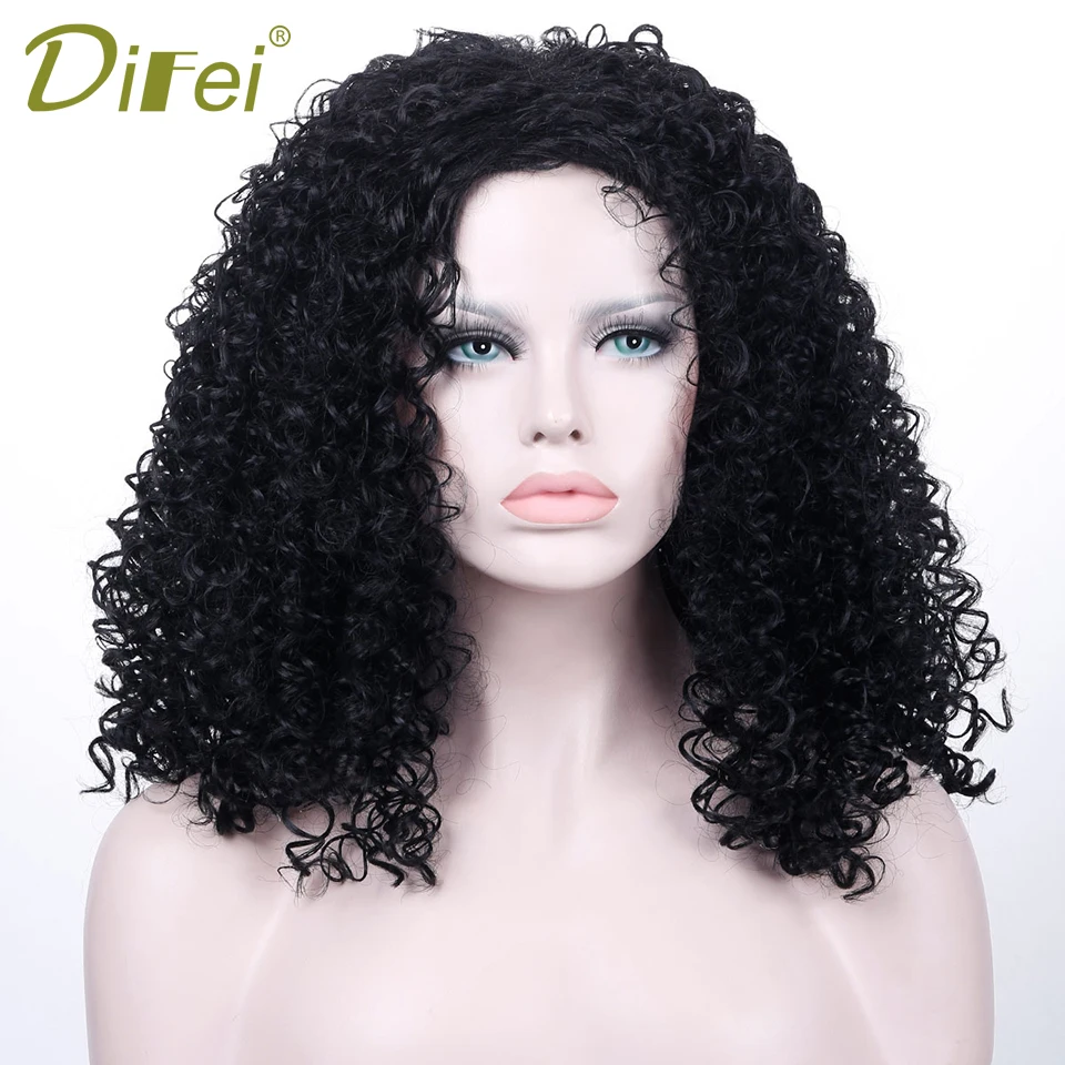 

DIFEI African women wigs cosplay Halloween short wig short afro wigs curly synthetic wig