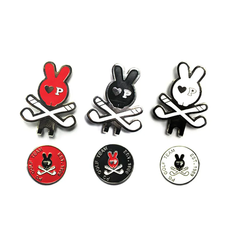 

New Pearly Gate Golf Hat Marker With Magnetic Visor Clip Full Cartoon Caps Markers Great Gift 10pcs/lot For Men Women