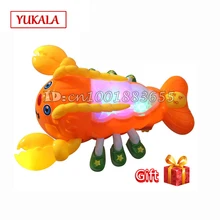 Последние 3D световых эффектов игрушки огни Омар ползет автоматическое управление музыкальные игрушки/действие игрушка