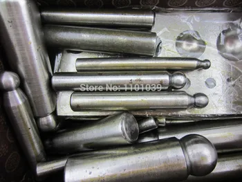 

Gold silver metal Jewelry bell Making Tools Dapping Punches and Block set