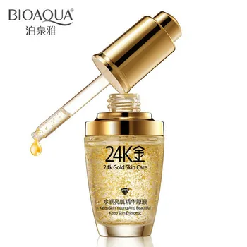 

BIOAQUA Brand Pure 24K Gold Essence Anti Wrinkle Face Skin Care Collagen Whitening Moisturizing Hyaluronic Acid Liquid 30ml