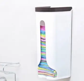 

1PC Kitchen Wall-mounted Bathroom Garbage Bag Plastic Storage Organiser Reusable Sundries Storage Box eOK 0601