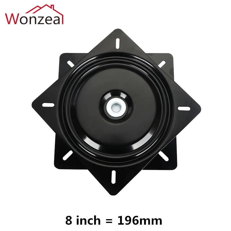 

8 inch 196mm Black Square boat seat swivel plate fishing boat marine seat swivel rotation 360 degree rotation universal set