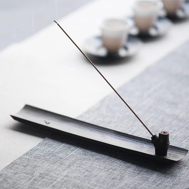 Vintage Natural Bamboo Stick Incense Burner Home Feng Shui Vintage