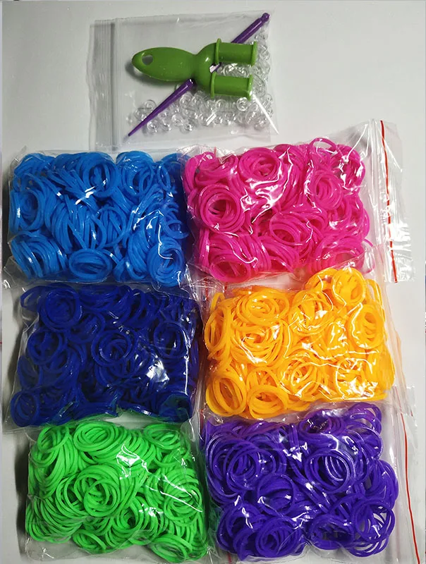 1800 шт. резиновые браслеты для ткацких станков Diy игрушки для детей браслеты для шнуровки подарок для девочек резинки для волос пополняемый тканый браслет - Цвет: C 1800PCS Bands