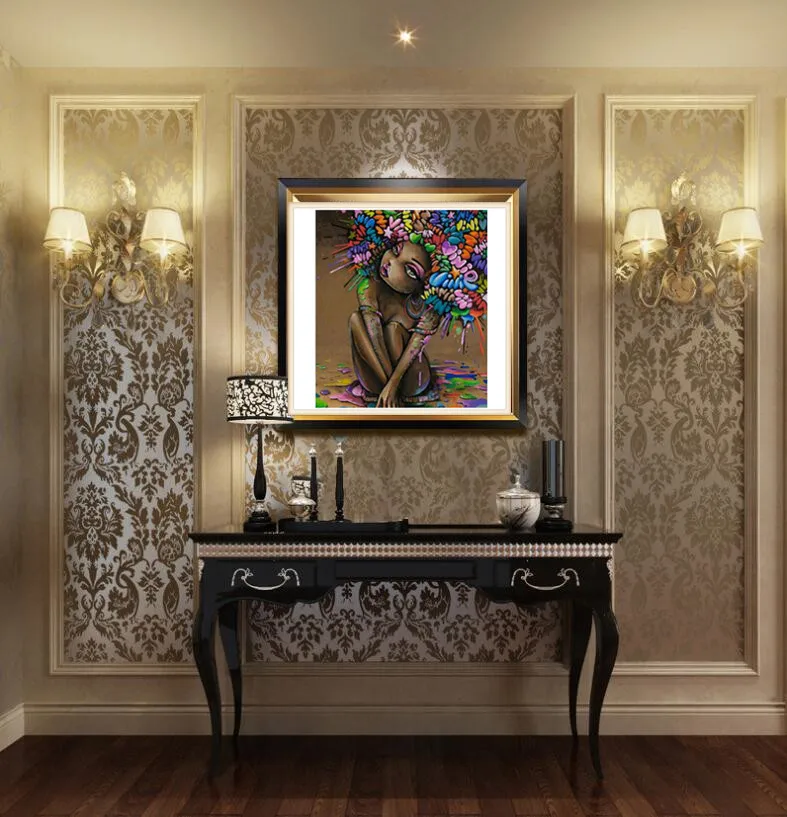 5D Diamond Painting African girl Room Decor Needlework Crafts Gift DIY Diamond Mosaic Embroidery Full Crystal Painting Abstract2