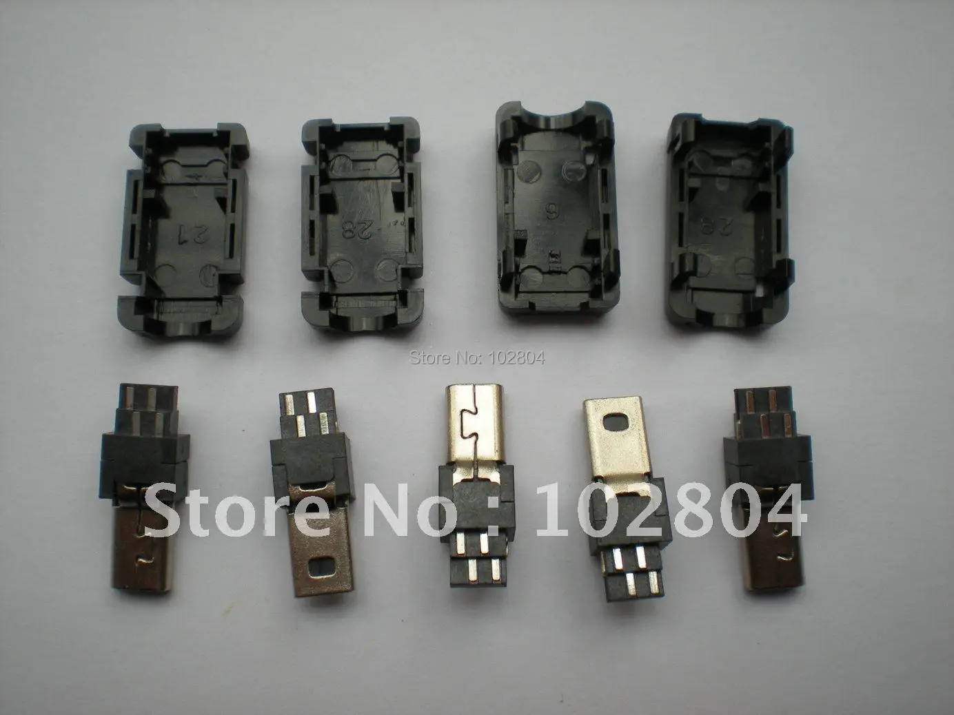 

1000 Pcs Per Lot Micro USB 8 pin Plug Male Connector Plastic Shell