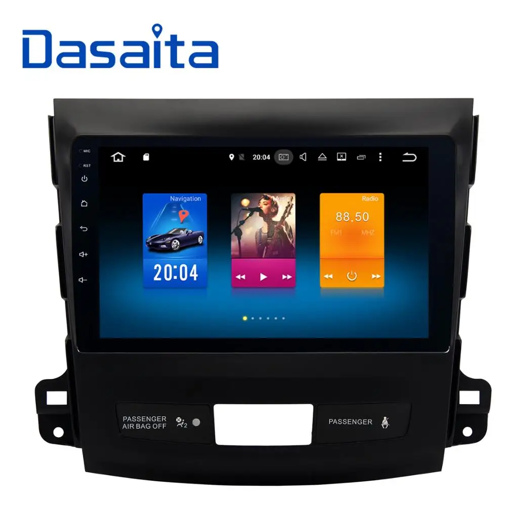 Dasaita 9" Android 6.0 Car GPS Player for Mitsubishi Outlander 2007