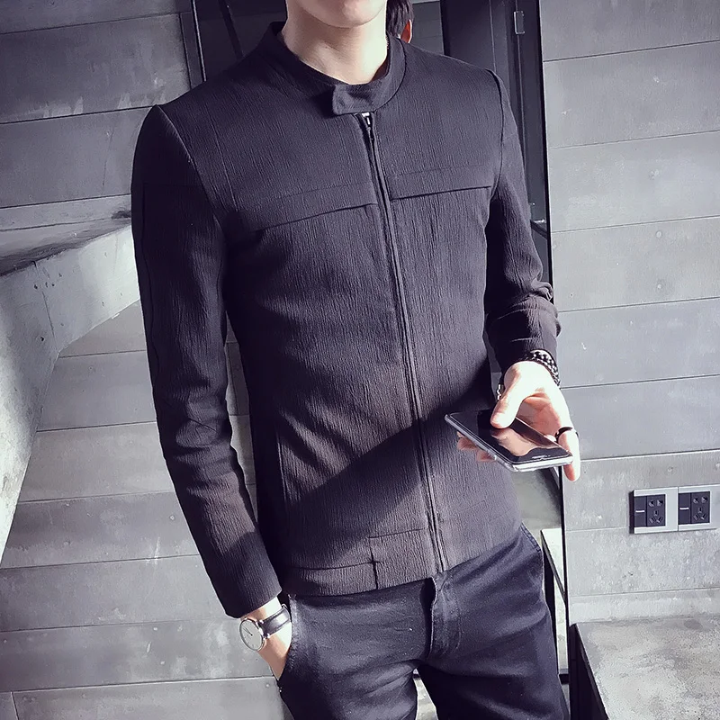 

2019 spring new British style retro casual self-cultivation handsome youth jacket jacket men's fashion trend