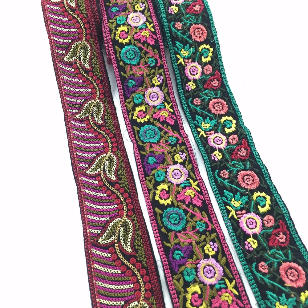 Ethnic Embroidery Lace Ribbon DIY Sewing on Clothes Accessories Floral