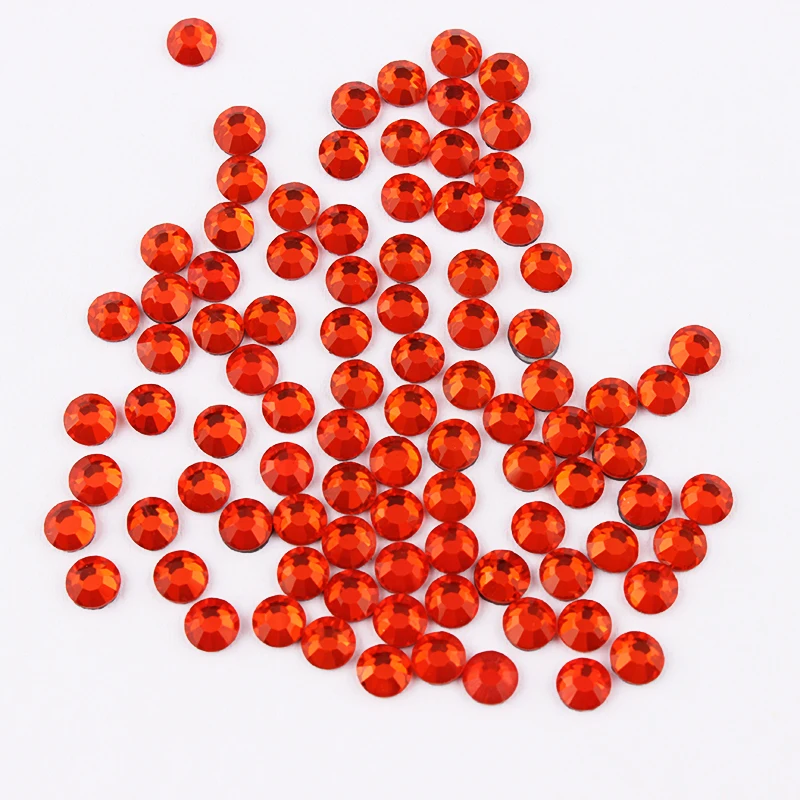 Orange Hyacinth SS6-SS30 DMC Hotfix Rhinestones Iron On Strass Flatback Hot Fix DIY Nail Art/Wedding Dress/Phone Decor | Красота и