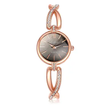 

Fashion Watch Women Luxury Bracelet Wrist Watches for Ladies Crystal Alloy Watch Clock Timer Rose-gold Silver relogio feminino