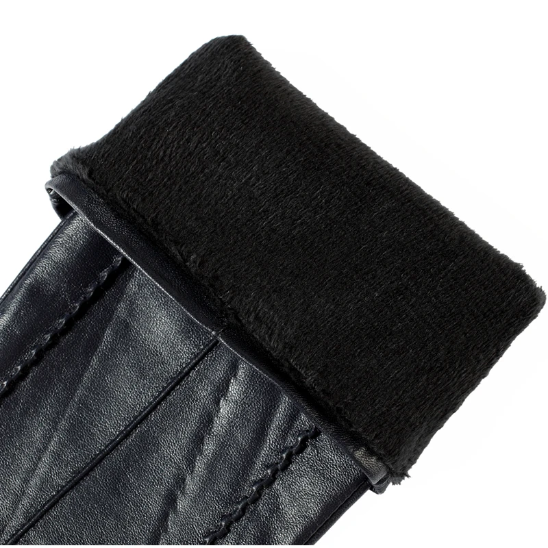Женщины кожаные перчатки, Натуральная Кожа, Хлопок, Взрослый, Черный, Длина 45-48 СМ, спандекс, кожаные перчатки