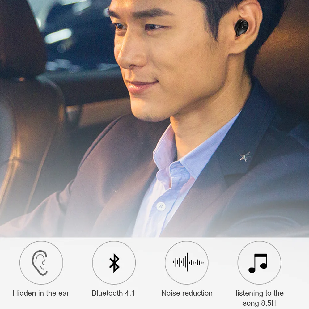 TWS Беспроводная bluetooth-гарнитура CVC 8,0 с шумоподавлением, наушники-вкладыши, спортивные наушники для IOS Android Phone