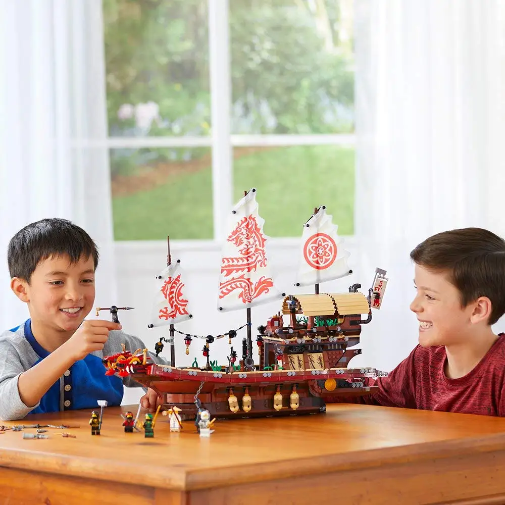 

Ninjagoing Movie Destiny's Bounty Dragon Ship Model Building Blocks Bricks Children Toys Compatible with Legoings