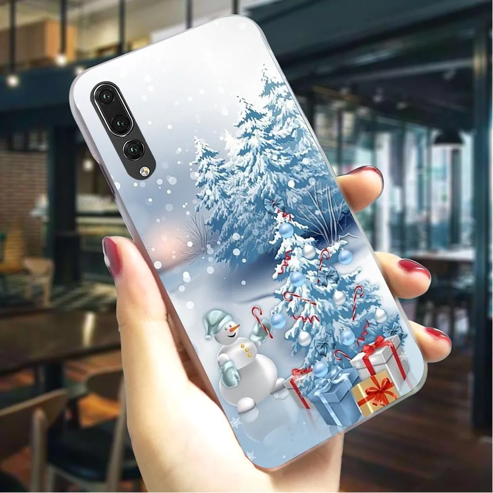 

New Year Christmas Santa Hard Case for Huawei Honor 10 Cover for Play Note Y6 Y7 Prime 2018 Y9 Noova 3 3i 6 7A X C 8 Lite 9i
