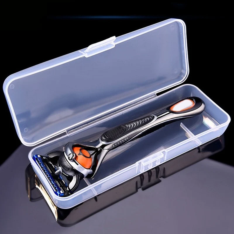 

1 Pcs Double Edge Razor Storage Box Men Shaver Case Razor Accessories Transparent Razor Holder Storage Travel Plastic Case