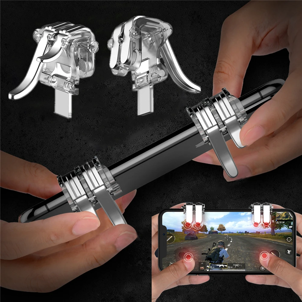 1Pair W6 New Concept Six-finger Linkage PUBG Phone Gaming Tr