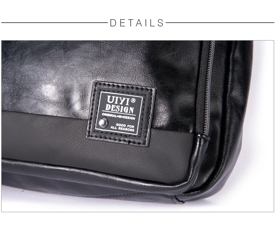 UIYI повседневные мужские сумки через плечо ПВХ сумка на плечо модная мужская деловая сумка через плечо дорожная сумка Прямая# UYX7056