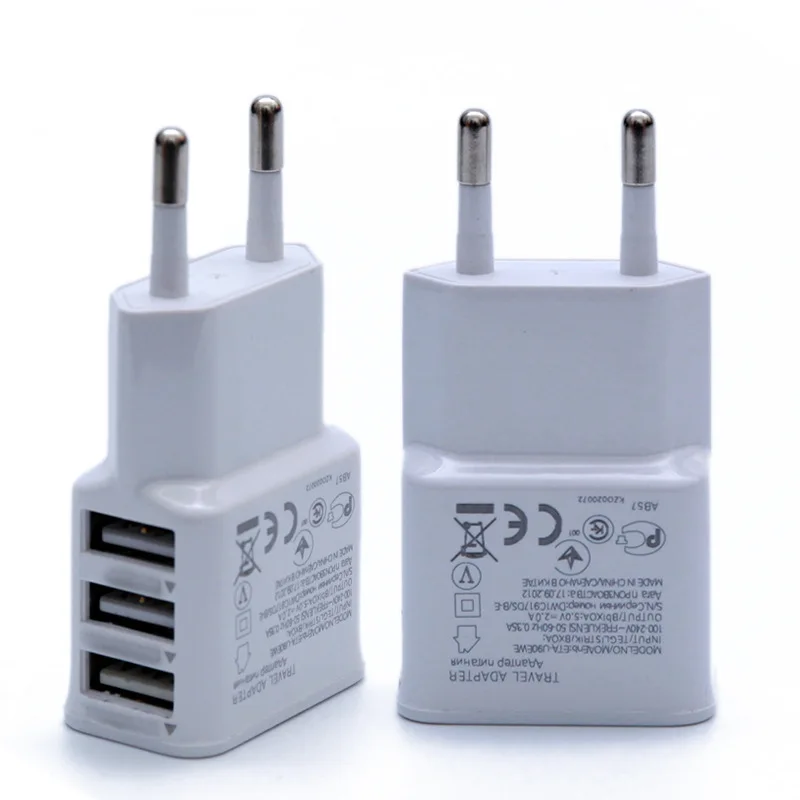 

Universal Triple usb wall Charger for iphone 6S samsung S5 micro usb 2A quick mobile phone charging for xiaomi mi5 mi4c G3 ipad