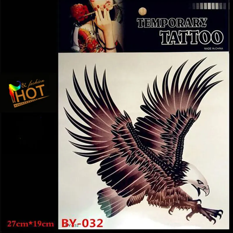 hby-032 продукт хорошо продаются рука татуировки Наклейки Средства ухода за кожей Книги по искусству Водонепроницаемый большой Временные татуировки Орел Дизайн