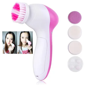 TV Shopping+ 5 in 1 Electric Wash Face Machine Facial Pore Cleaner Body Cleaning Massage Mini Skin Beauty Massager Brush