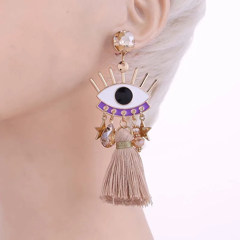 earrings for women bohemian pendientes women long eye women oorbellen wedding earrings (8)