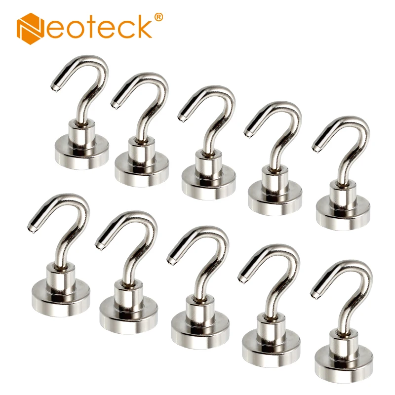 Neoteck 10 шт. ферритовые магнитные крючки N38 неодимовый держатель 5 кг сильный магнит