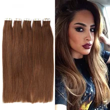 16″ 18″ 20″ 22″ 24″ 26″ 7A Tape Hair Extenisons 20pcs/set Tape In Remy Human Hair Skin Weft Brazilian Hair Extension
