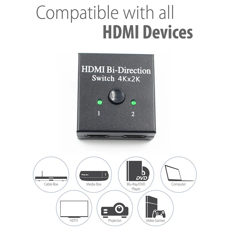 HDMI 2 0 двухнаправленный интеллектуальный коммутатор 4K x 2K 2x1 1x2 HD двунаправленный
