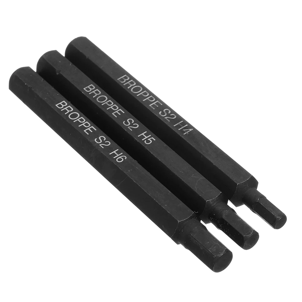 BROPPE 3 шт. H4 H5 H6 Шестигранная отвертка с шестигранным хвостовиком 8 мм 80 биты