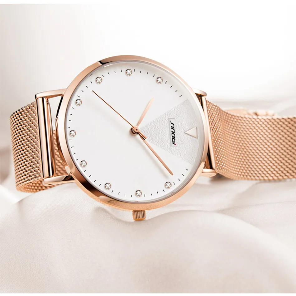 SINOBI Модные женские наручные часы с бриллиантами золотой ремешок для часов Топ люксовый бренд девушка Кристалл Кварцевые часы Женские часы дропшиппинг