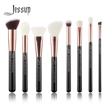 

Jessup Brushes Black/ Rose Gold Professional Makeup Brushes Set Make up Brush Tools kit Buffer Paint Cheek Highlight Shader line