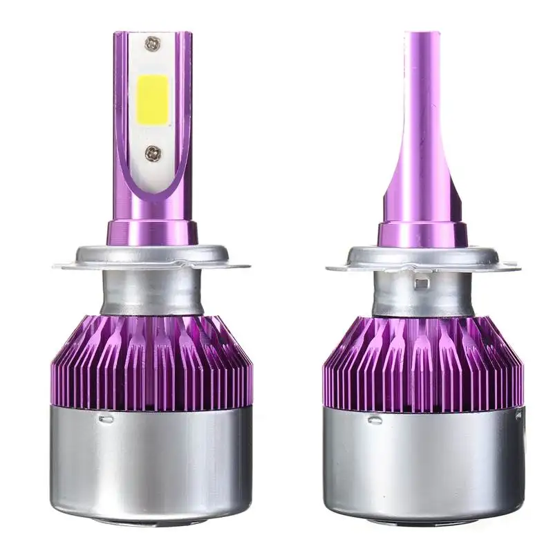 

2pcs Car Lights COB LED H7 Car Headlight DRL Daytime Running Light 60W For HID Head Lamp Light Bulb Kit 6500K DC9-32V